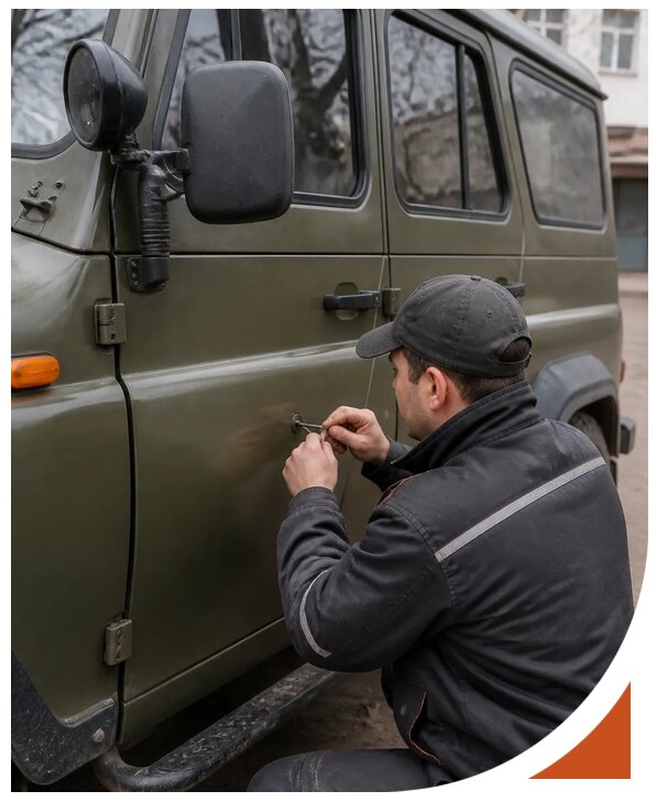 Профессиональное вскрытие автомобиля УАЗ без повреждений в Лобне